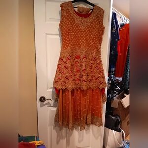 3 pcs Indian Pakistan Lehengha Heavy Embroidery Silk Lined MADE IN INDIA